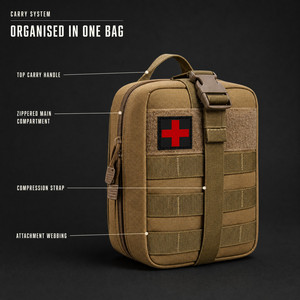 Kit de Supervivencia Táctico al por Mayor, Bolsa de Primeros Auxilios Impermeable Molle, Equipo de Supervivencia para Terremotos, Desastres, Campismo y Automóvil - Product Image 4