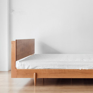 Modern Minimalist Wooden Platform <b>Bed</b> Eco-Friendly Solid Wood Bedroom Furniture <b>Double</b> Size - Product Image 2