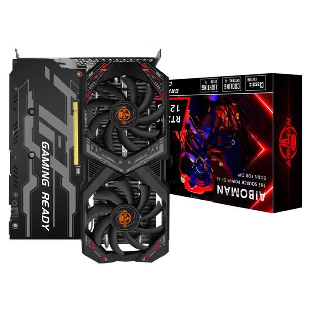 AIBOMAN Graphics Cards Geforce RTX 3060 12GB  GPU GDDR6 192Bit 8Pin PCI-E 4.0 X16 Rtx3060 12Gb Suitable for Gaming