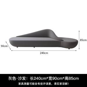 Hotel Sofa Fabric Gray Orange Durable Commercial Venues - Product Image 4