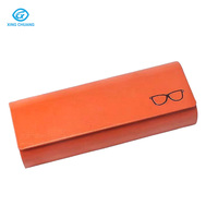 Boîte portable de luxe à la mode en cuir avec coque en métal rigide, personnalisable avec logo, étui à lunettes pour lunettes de soleil et lunettes de vue