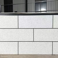 Panneau de bardage métallique en granit blanc marbré, 16 mm, avec âme isolante en PU, gaufré, pour mur de bâtiment de centre d'accueil d'observatoire