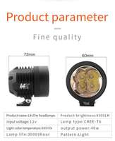 Faros delanteros universales para motocicleta, foco Led L4X para motocicleta, faros delanteros de Alta Luz Para Moto, antiniebla DRL, lámpara de conducción Led