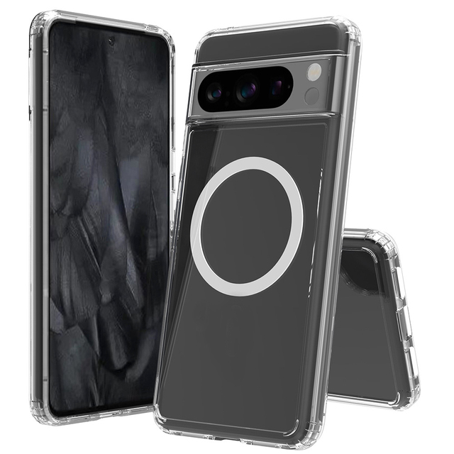 High Transparent Wireless Charging Magnetic case for google Pixel 6 Pro clear Acrylic Phone case for google Pixel 9