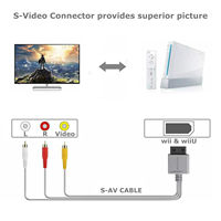 Kabel Komponen Audio Video AV Komposit 3 RCA untuk Konsol Nintendo Wii 1.8m 6FT