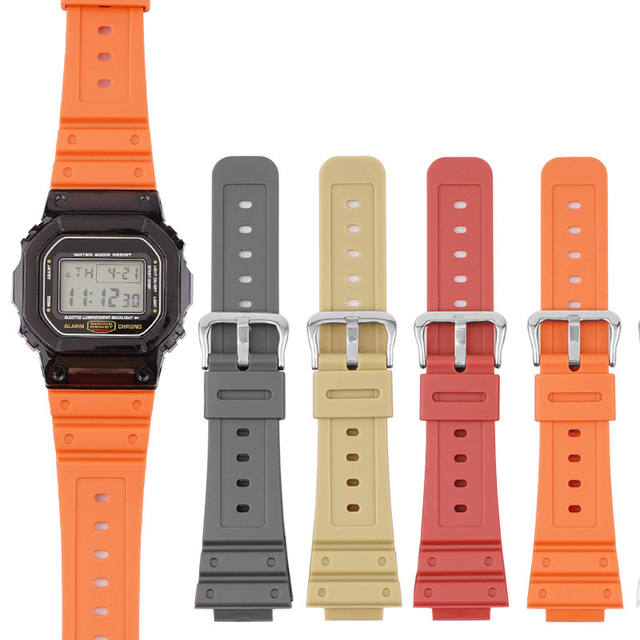 Replacement Watch Band Strap for Casio GW-6900 GWX-5610 DW-5000 DW 9052 5600 GA 2100 GLX-5600 Silicone TPU Watchbands Wristband
