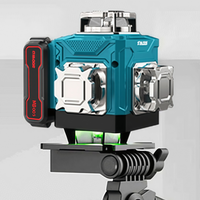 Niveau laser rotatif 4D pour extérieur, auto-nivelant, vert, 360 degrés, croix horizontale et verticale, 8, 12, 16 lignes