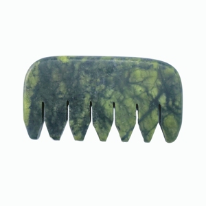 Peine de Jade Xiuyan Verde Natural para la Circulación Sanguínea del Cuero Cabelludo y Alivio del Estrés - Product Image 1