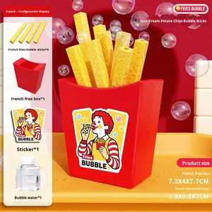 Juguete de Burbujas de Plástico para Fiestas al Aire Libre, Broma, Alivio del Estrés, Lotería Infantil, Accesorios Interactivos Creativos, Palitos de Burbujas con Forma de Papas Fritas - Product Image 3