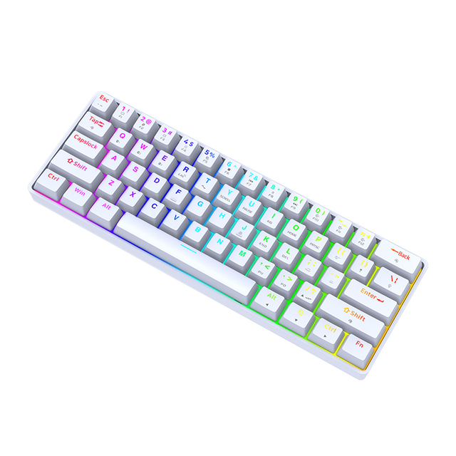 Outemu Dustproof Hot Swap Axis USB 2.0 Wired/Wireless Programmable Mini Mechanical Keyboard RGB 61 Keys Desktop Keyboard