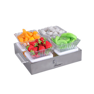 Yyds Illuminated Fruit Platter Stainless Steel 4 6 Compartment Snack Rack For Bar Ktv Nightclub - Product Image 5