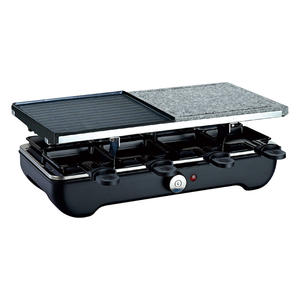 Gril à fromage électrique pour <span class=keywords><strong>raclette</strong></span>, 8 palettes, barbecue coréen, <span class=keywords><strong>avec</strong></span> <span class=keywords><strong>pierre</strong></span> à <span class=keywords><strong>griller</strong></span> et plaque d'aluminium - Product Image 1