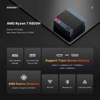 Mini PC para Juegos BOSGAME P3 Lite con Ryzen 7 6800H, Radeon 680M, 32 GB de RAM DDR5, SSD PCIe 4.0x4 de 1 TB, Triple Pantalla, USB4, 8K