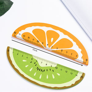 Schattige cartoon fruit liniaal voor studenten, 15 cm, houten handliniaal, leer, schrijfwaren, kantoorbenodigdheden, groothandel, promotioneel - Product Image 6