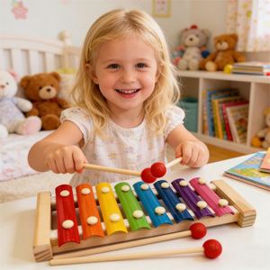 Nouveau Xylophone en Bois Frappé à la Main pour l'Éducation Précoce des Bébés et les Activités Parents-Enfants - Product Image 5