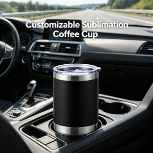 Gobelet vierge pour sublimation 10oz, <span class=keywords><strong>tasse</strong></span> à café isotherme sous vide en acier inoxydable 304, gobelet de voiture thermolaqué - Product Image 3