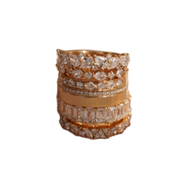 Bagues éternité en or pur 18 carats et 14 carats, style vintage, unisexe, avec diamants synthétiques de taille poire certifiés IGI