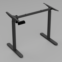 PRORIALS Cadre de bureau électrique réglable – Acier inoxydable robuste, design moderne pour bureau, extérieur et salon, à deux niveaux