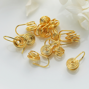 Vente en gros de clips d'<span class=keywords><strong>oreille</strong></span> en forme de U en cuivre plaqué or 18 ct anti-perçage <span class=keywords><strong>pour</strong></span> bijoux à bricoler soi-même - Product Image 3