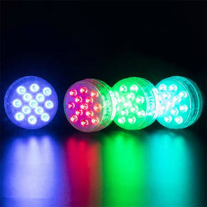 Iluminación decorativa Control remoto Multicolor <span class=keywords><strong>Sumergible</strong></span> Acuario Iluminación LED Impermeable 10 LED <span class=keywords><strong>Lotus</strong></span> Light - Product Image 2