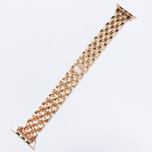 Correa de Metal con Logotipo Personalizado para <span class=keywords><strong>Apple</strong></span> <span class=keywords><strong>Watch</strong></span> <span class=keywords><strong>SE</strong></span> S8, Correa para iWatch en Oro Rosa con Hebilla de Acero Inoxidable, Aleación de Zinc Compatible - Product Image 5