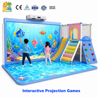 Équipement de terrain de jeu intérieur, jeux de projection interactifs, ensemble de jeux souples, système de jeu pour enfants avec éclairage LED, parc d'attractions commercial