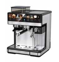 Cafetera 3 en 1 Luxe Cafe, Espresso, Café de Goteo, Cold Brew, Molinillo Integrado, Espumador de Leche, Acero Inoxidable, OEM