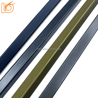 Balaustre de Escalera Metálico Cuadrado Negro Liso Moderno de Media Pulgada del Fabricante, Husillo de Hierro Forjado para Barandilla Interior