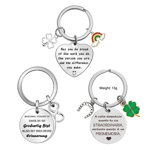 2025 nouvelle citation inspirante porte-clés en acier inoxydable porte-clés de motivation avec des breloques cadeau parfait pour l'encouragement - Product Image 1