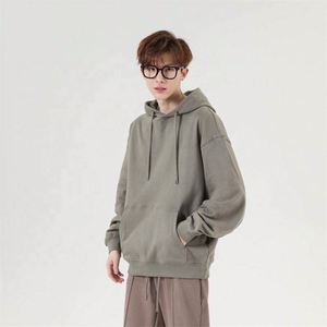 Sudadera con Capucha de Alta Calidad al por Mayor, OEM, de Felpa, Cuello Redondo Holgado, 100% Algodón Puro, Sudadera Personalizada para Parejas, para Hombre - Product Image 3