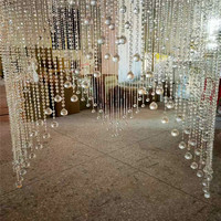 Lustre moderne de luxe en perles acryliques, ornements suspendus, décoration de plafond pour mariage, hôtel, maison