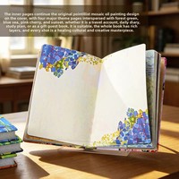 Carnet à couverture rigide avec motifs floraux abstraits color-block, style peinture à l'huile créative, pour étudiants et cours