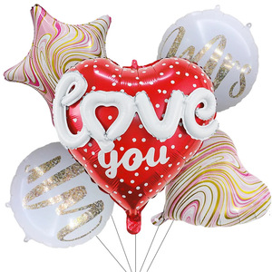 5 pezzi palloncino di Helium di san valentino rotondo da 22 pollici palloncino di <span class=keywords><strong>buon</strong></span> <span class=keywords><strong>compleanno</strong></span> amore palloncino regalo Baby Shower palla sulla decorazione di sfondo della palla - Product Image 4