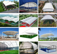 Structure Tensile en Membrane Architecturale Durable pour Toiture Extérieure Imperméable en PVDF PTFE, Idéale pour Écoles, Gymnases et Parcs
