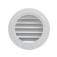 Système de cvc en gros de haute qualité en plastique rond persienne d'air frais évent mural avec filtre pour salle de bain