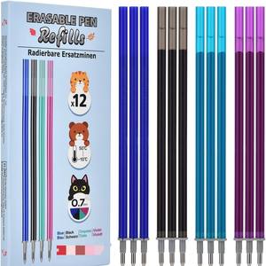 Recargas <span class=keywords><strong>borrables</strong></span> de varios colores de 13cm, recambios de bolígrafo de colores reemplazables de 0,7mm, recambios de tinta de repuesto de colores múltiples para bolígrafo - Product Image 2