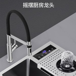 Unihopper Kitchen Faucet <b>Single</b> Handle Pull Down Deck Mounted Contemporary 2.0-2.9gal/m Ceramic Valve - Product Image 4