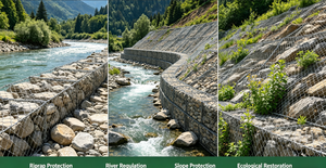 Cage en <span class=keywords><strong>gabion</strong></span> galvanisé en gros d'usine, cage en treillis métallique hexagonal pour la protection des berges de rivière et les murs de soutènement en pente - Product Image 3