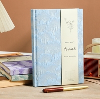 Carnet A5 à couverture rigide vintage motif nuage pour étudiants, prise de notes, journal artistique, journal recouvert de tissu, petit carnet