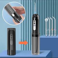 Mini LED dentaire pour irrigateur Oral 250ml réservoir d'eau extractible Irrigador Bucal hydropulseur avec affichage de la batterie pour le ménage