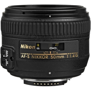 Objectif AF-S FX NIKKOR 50mm F/1.4G, mise au point automatique, distance minimale de mise au point de 0,45 m/17,72 pouces, taille du filtre de 58 mm pour appareil photo reflex numérique - Product Image 1