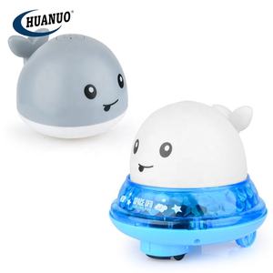 電気誘導噴出ボールUFOクジラ入浴スプレー水赤ちゃんライト音楽バスおもちゃ - Product Image 1