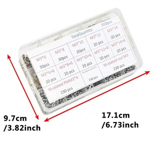 1 Juego de 910 piezas de kit de espaciadores de latón: 230 piezas PMM3 + 230 piezas NutM3 + Washem3, tornillos espaciadores de latón de cabeza hexagonal roscados M3 para PCB - Product Image 3