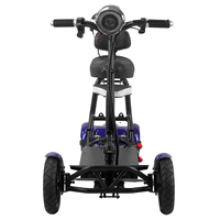 Trottinette quadricycle pliable et légère pour adultes, scooter puissant, compact à 4 roues, mobile, pour adultes