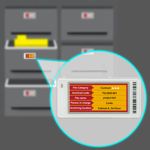 Étiquette E-Ink pour classeur intelligent, gestion de fichiers, étiquette E-Paper, signalétique de pièce E-Paper, affichage de porte, ESL pour solution de bureau intelligent - Product Image 1