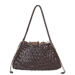 Source Factory Shoulder Women's Dumpling <strong>Bag</strong> Fashion Handmade PU Woven Single Strap <strong>Bag</strong> All-match Underarm <strong>Bag</strong> Retro Mother-<strong>son</strong> - Product Image 5