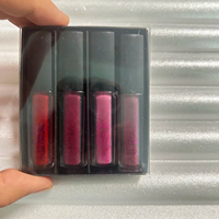 Set Lipstik Cair Mini Matte 4 Warna Berkualitas Premium, Tahan Lama, Ringan untuk Riasan Sehari-hari