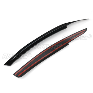 คู่ไฟหน้าเปลือกตาตกแต่งคิ้วสำหรับ VW Scirocco R GTS 2008 2009 2010 2011 2012 2013 2014 2015 2016 2017เงาสีดำ - Product Image 6