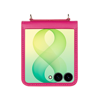 Étui de téléphone personnalisable, étanche et antichoc pour Z Flip 8, en cuir microfibre durable, avec fentes pour cartes, réglable