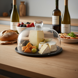 Dôme à fromage Zassenhaus avec couvercle en verre, plateau de service de 20 cm de diamètre pour la présentation du fromage - Product Image 3